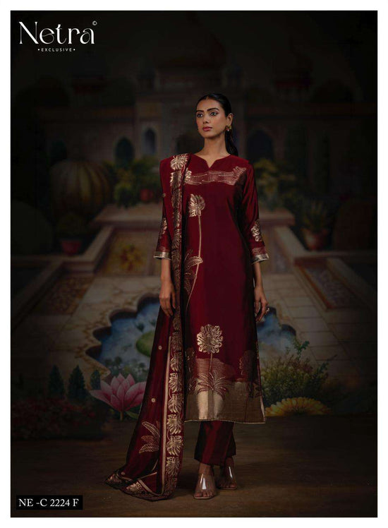 Netra Exclusive Ridha Vol 2 Viscose Silk Jacquard Dress Material