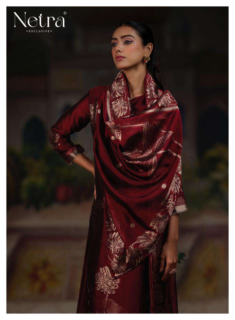 Netra Exclusive Ridha Vol 2 Viscose Silk Jacquard Dress Material