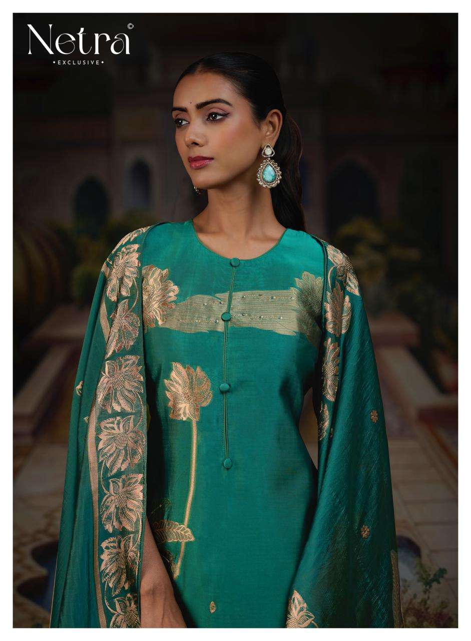 Netra Exclusive Ridha Vol 2 Viscose Silk Jacquard Dress Material