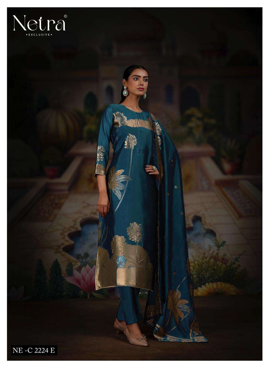 Netra Exclusive Ridha Vol 2 Viscose Silk Jacquard Dress Material