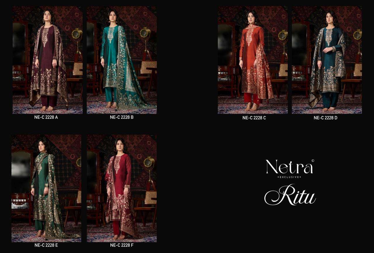 Netra Exclusive Ritu Pure Viscose Silk Jacquard Dress Material
