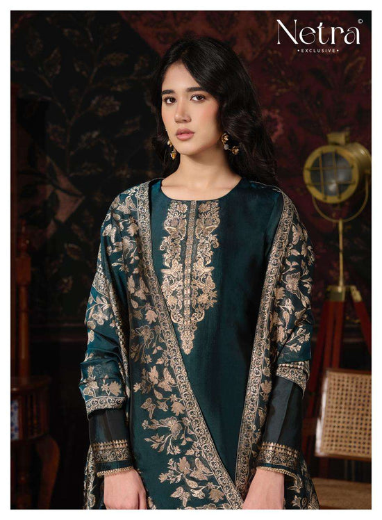 Netra Exclusive Ritu Pure Viscose Silk Jacquard Dress Material