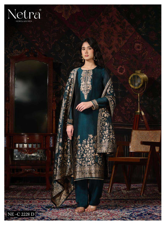Netra Exclusive Ritu Pure Viscose Silk Jacquard Dress Material