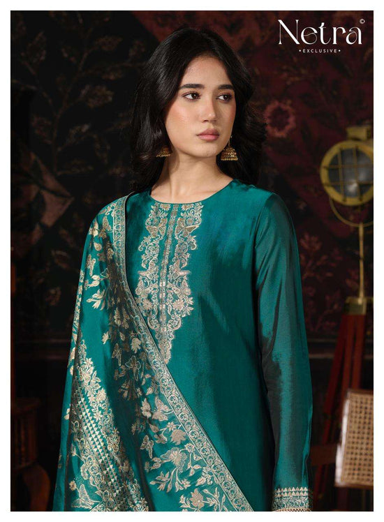 Netra Exclusive Ritu Pure Viscose Silk Jacquard Dress Material
