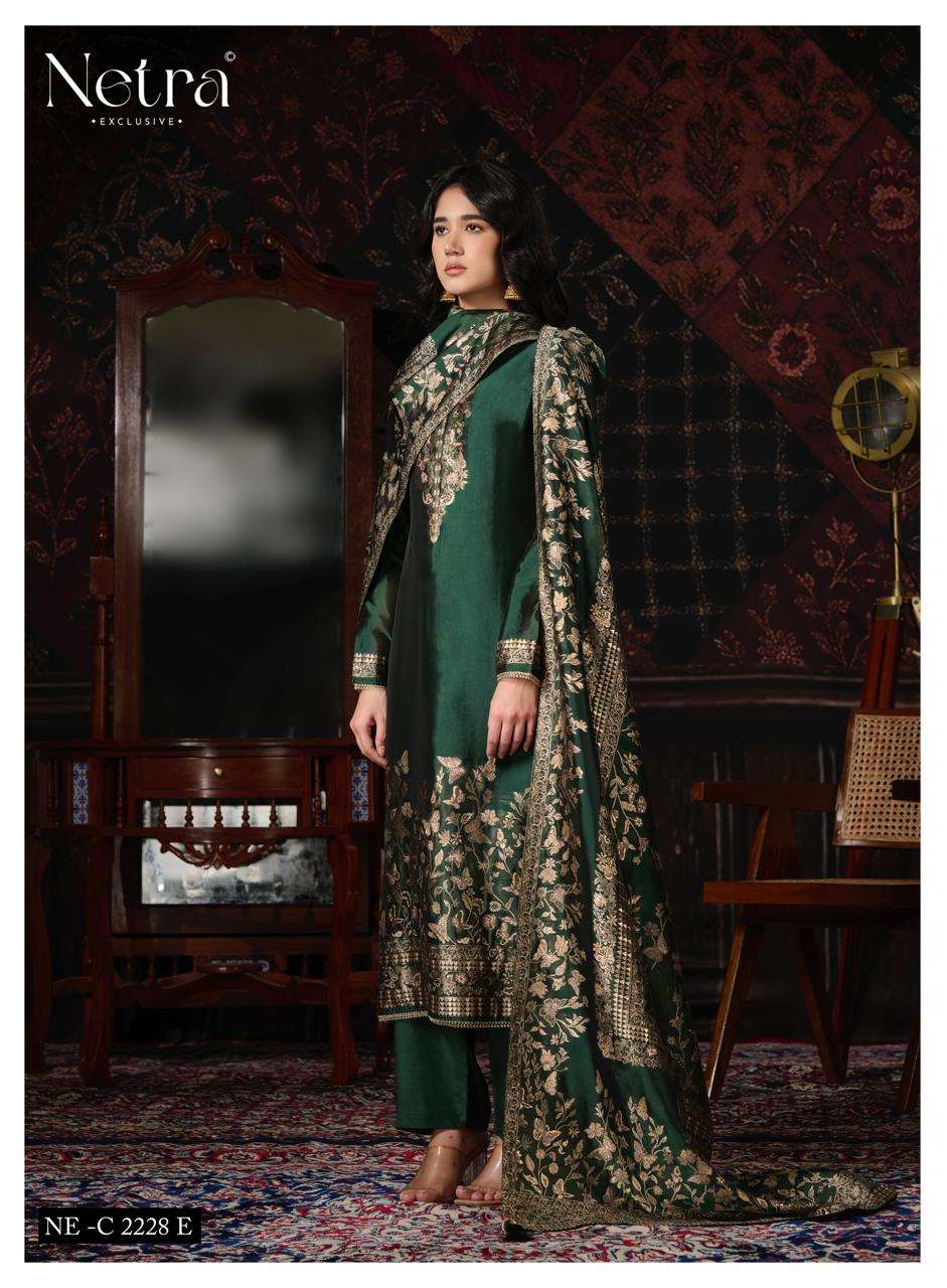 Netra Exclusive Ritu Pure Viscose Silk Jacquard Dress Material