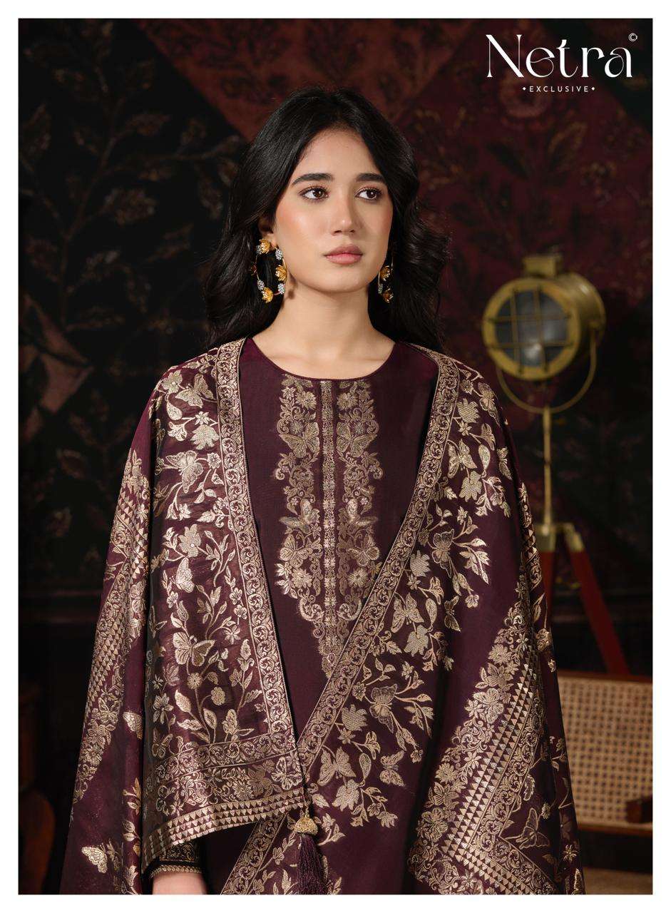 Netra Exclusive Ritu Pure Viscose Silk Jacquard Dress Material