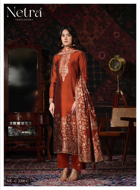 Netra Exclusive Ritu Vol 2 Premium Viscose Silk Jacquard Dress Material