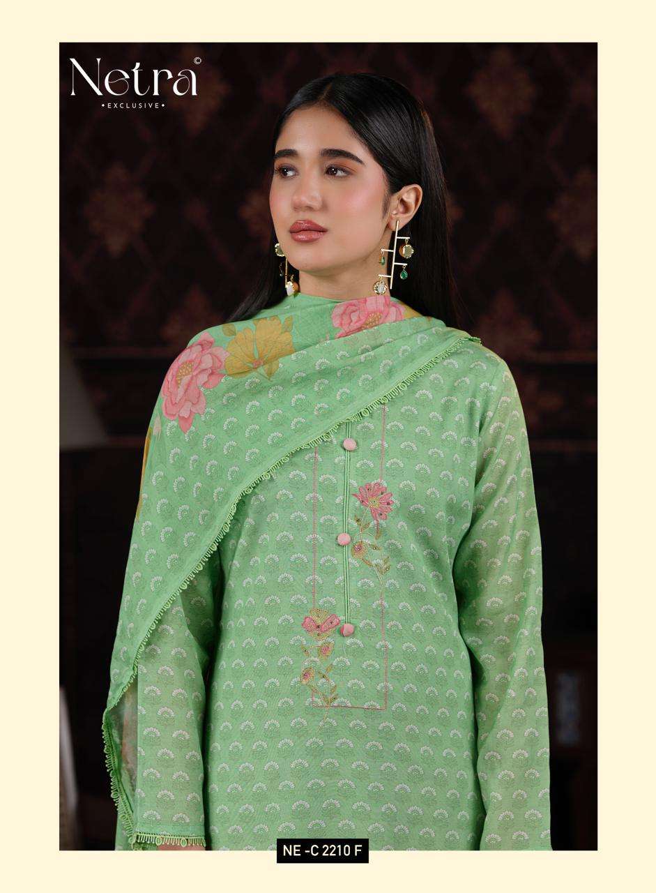 Netra Exclusive Rohini Pure Cotton Designer Dress Material Collection - Amrah Wholesale