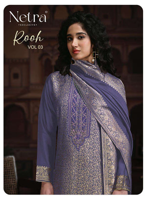 Netra Exclusive Rooh Vol 3 Viscose Silk Jacquard Dress Material