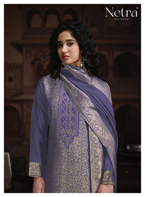Netra Exclusive Rooh Vol 3 Viscose Silk Jacquard Dress Material
