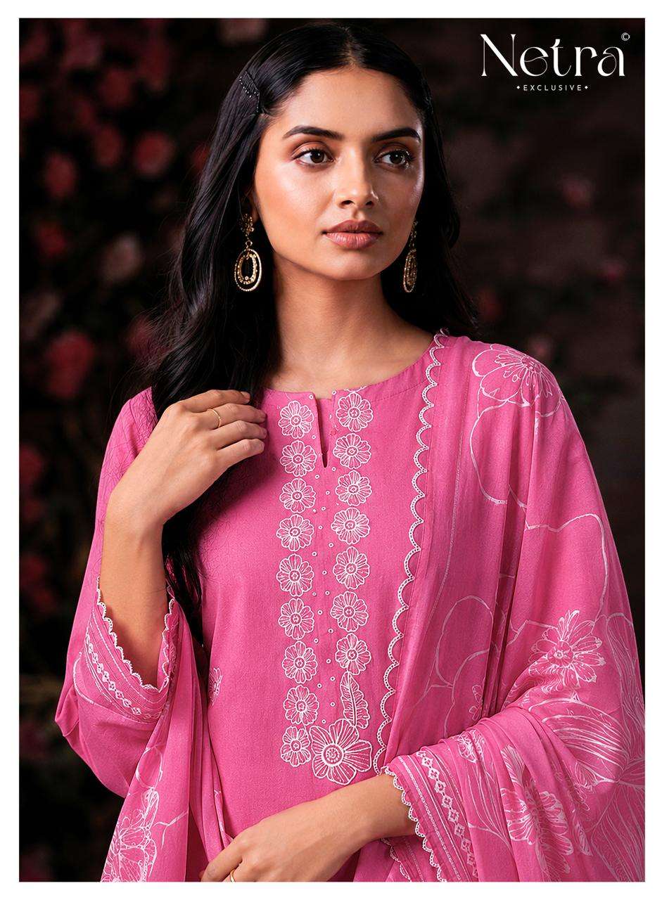 Netra Exclusive Shakira Premium Cotton Dress Material - Amrah Wholesale