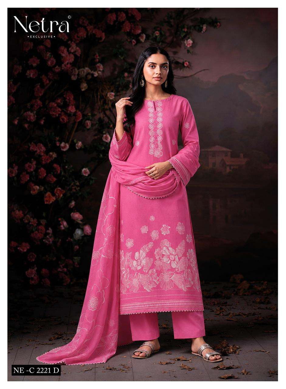 Netra Exclusive Shakira Premium Cotton Dress Material - Amrah Wholesale