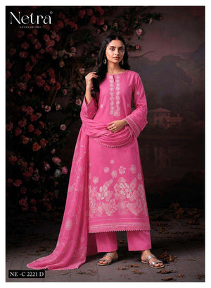 Netra Exclusive Shakira Premium Cotton Dress Material - Amrah Wholesale