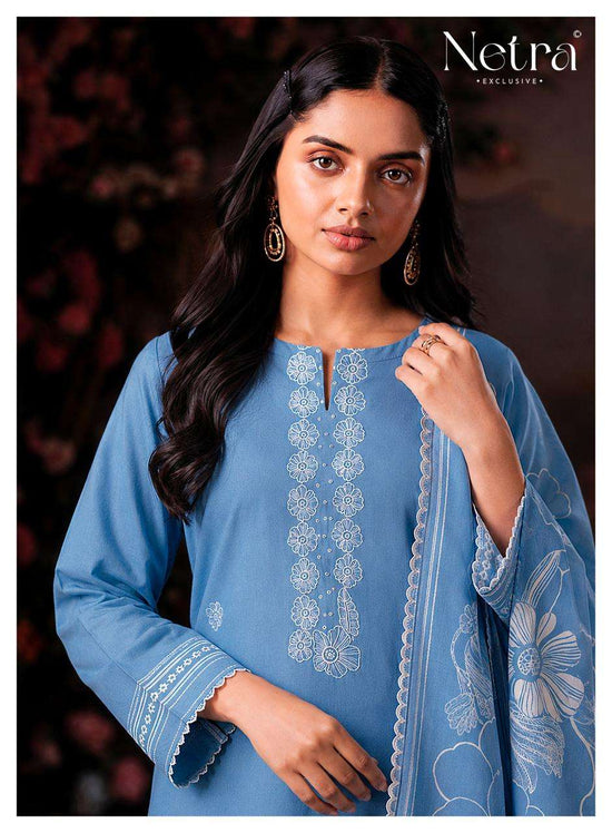 Netra Exclusive Shakira Premium Cotton Dress Material - Amrah Wholesale
