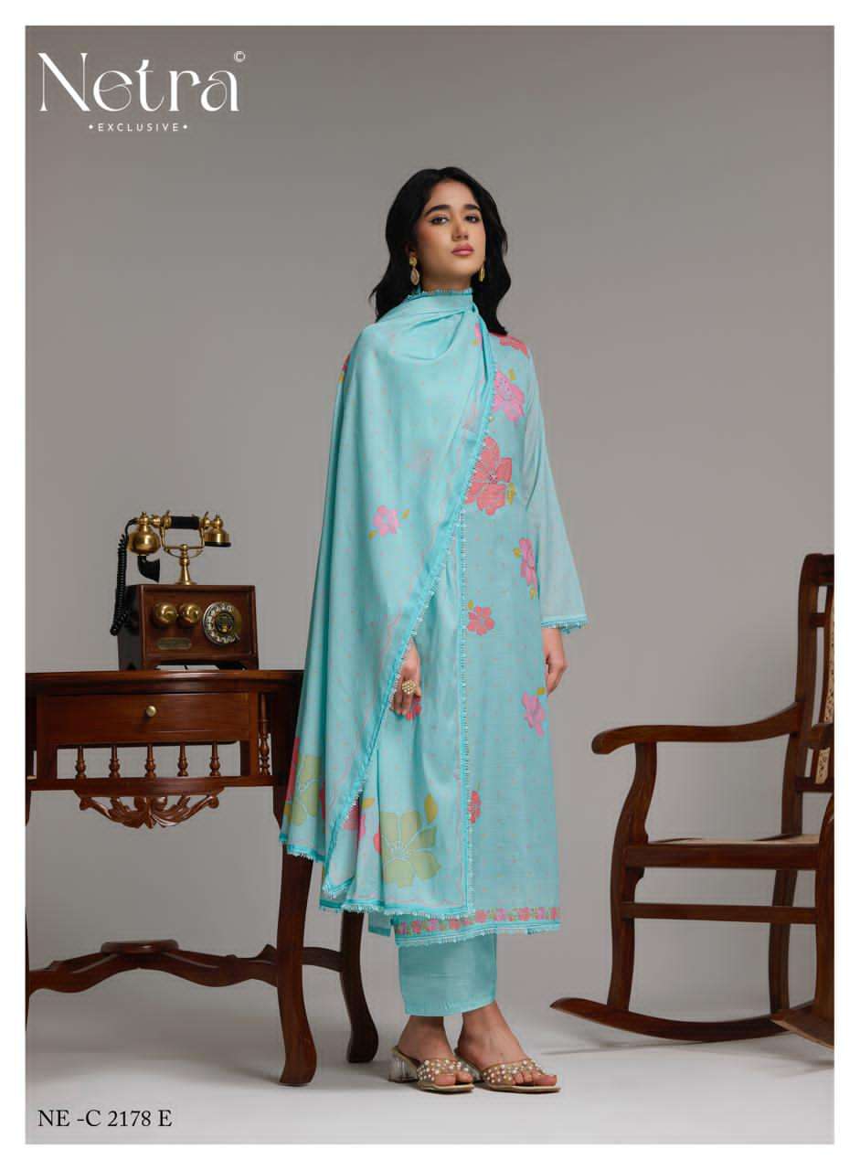 Netra Exclusive Shanti Banarasi Mal Chanderi Designer Dress Material Wholesale Collection
