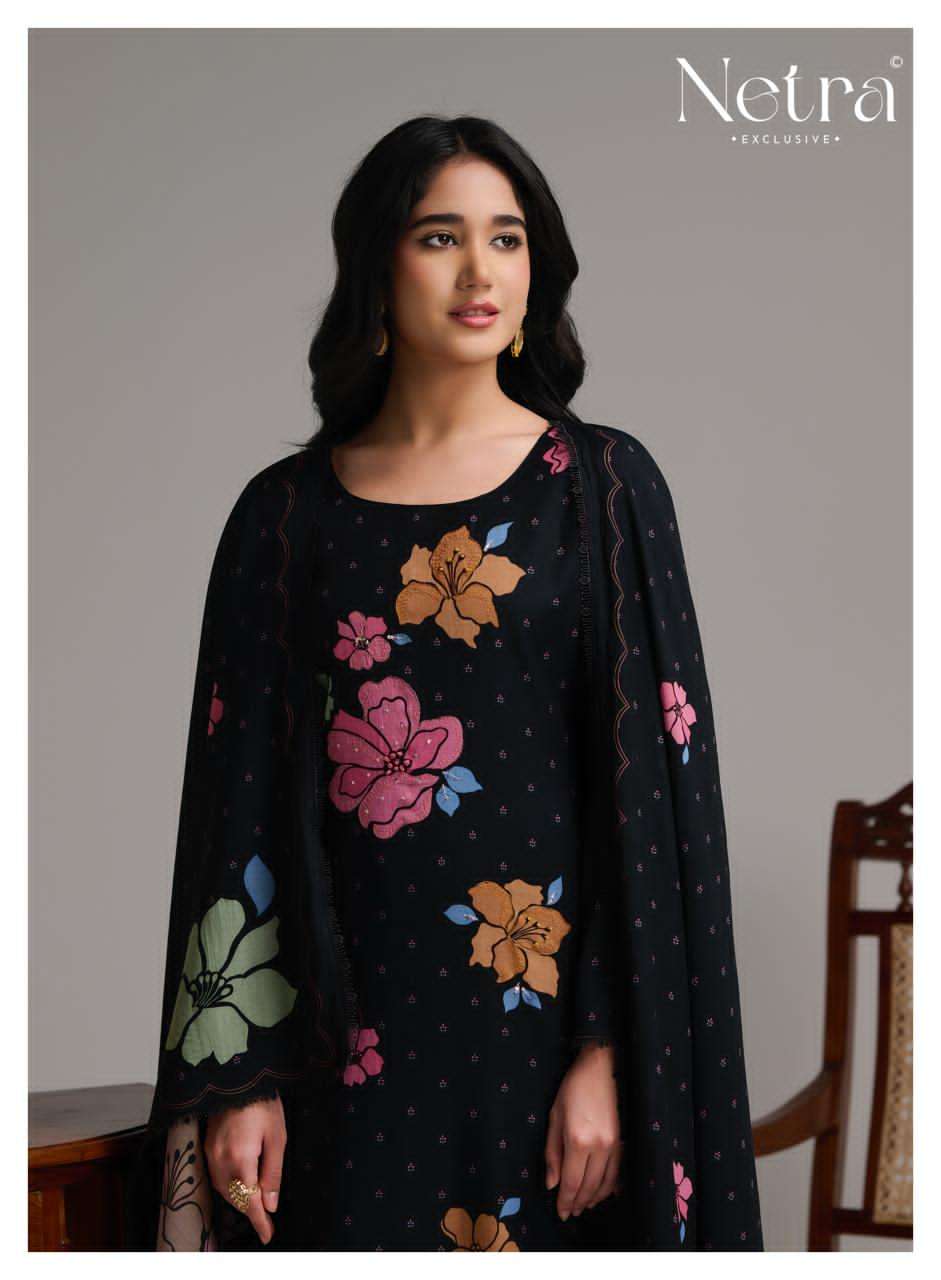 Netra Exclusive Shanti Banarasi Mal Chanderi Designer Dress Material Wholesale Collection