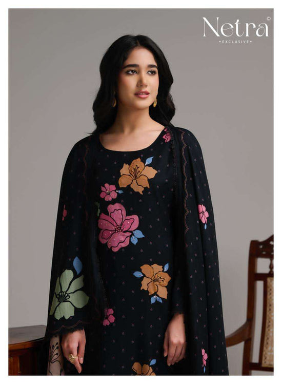 Netra Exclusive Shanti Banarasi Mal Chanderi Designer Dress Material Wholesale Collection