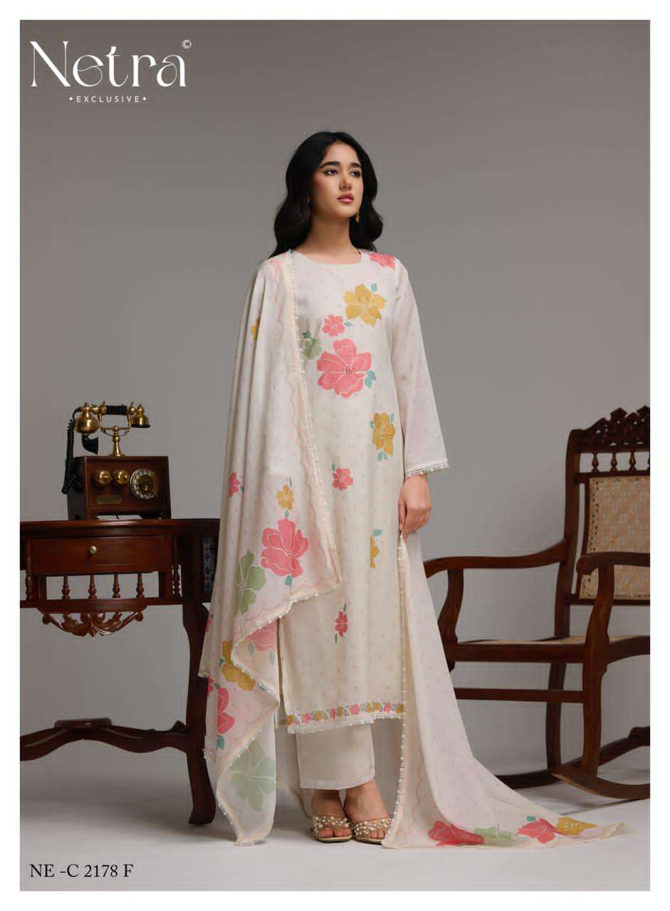 Netra Exclusive Shanti Banarasi Mal Chanderi Designer Dress Material Wholesale Collection