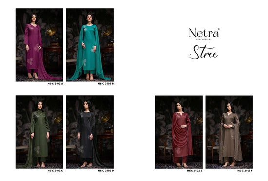 Netra Exclusive Stree Premium Cotton Dress Material - Amrah Wholesale