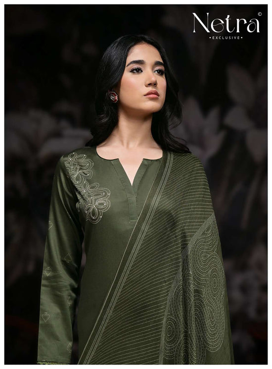 Netra Exclusive Stree Premium Cotton Dress Material - Amrah Wholesale