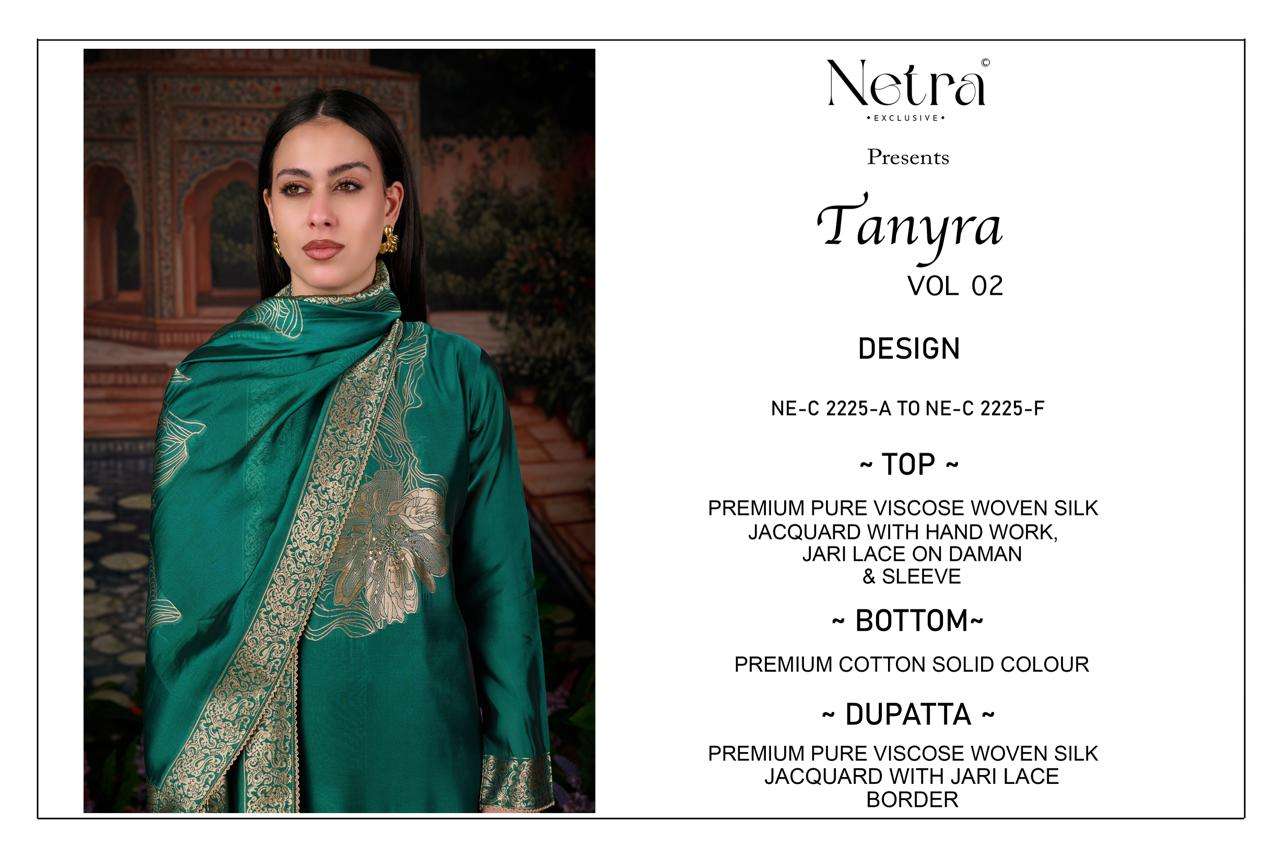 Netra Exclusive Tanyra Vol 2 Viscose Silk Jacquard Dress Material