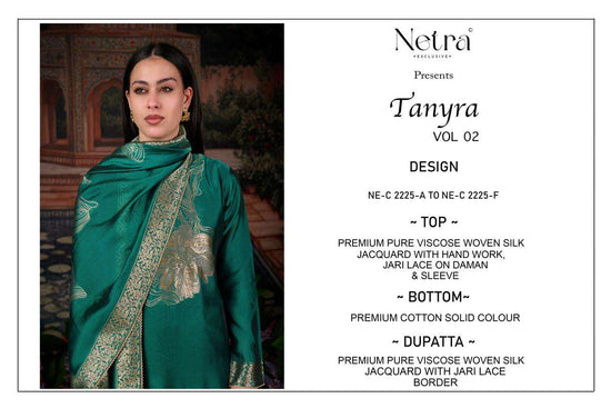 Netra Exclusive Tanyra Vol 2 Viscose Silk Jacquard Dress Material