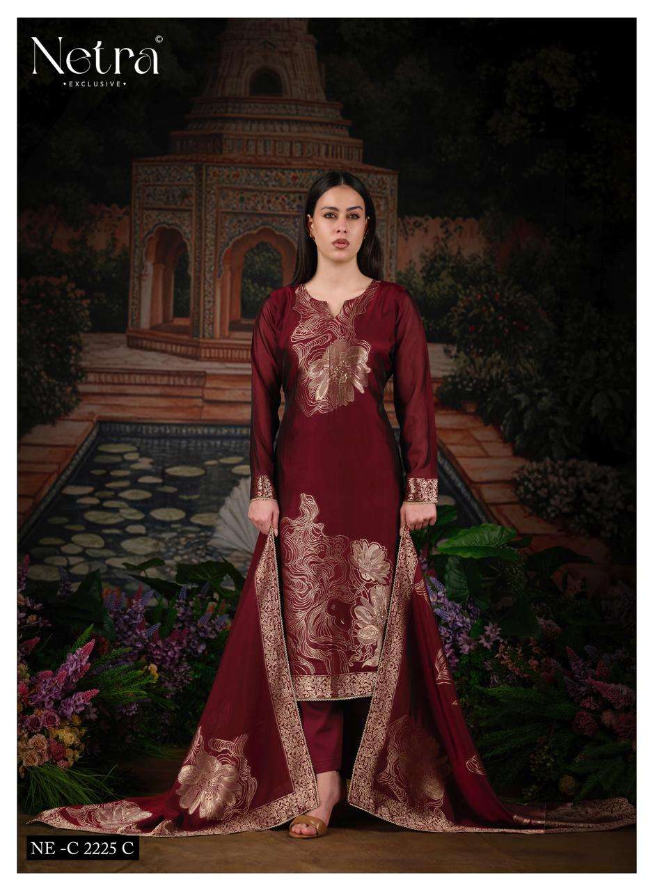 Netra Exclusive Tanyra Vol 2 Viscose Silk Jacquard Dress Material
