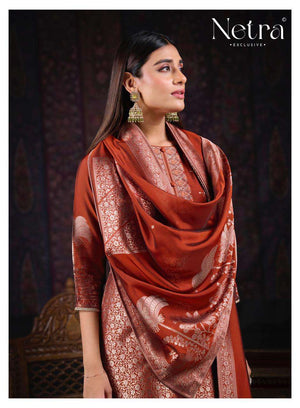 Netra Exclusive Vani Viscose Silk Jacquard Suit