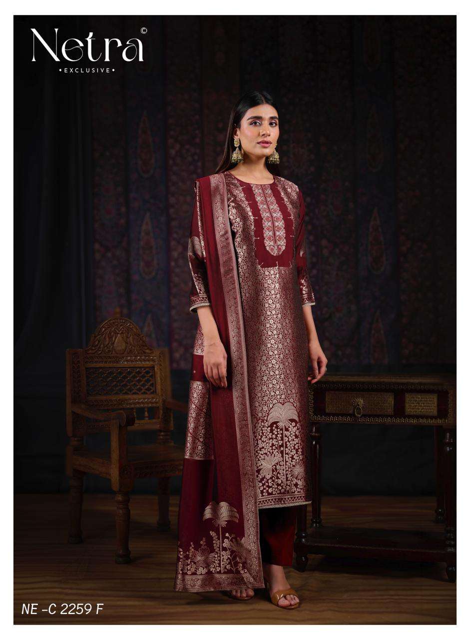 Netra Exclusive Vani Viscose Silk Jacquard Suit