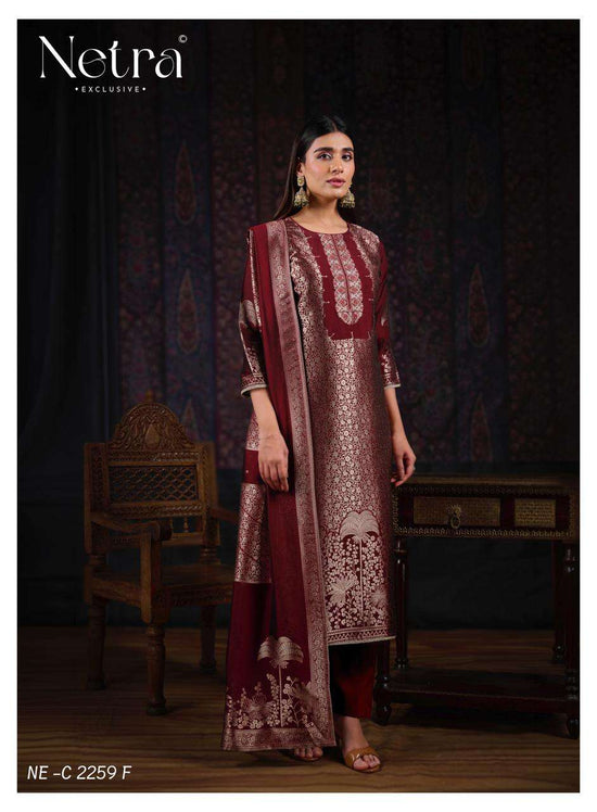 Netra Exclusive Vani Viscose Silk Jacquard Suit