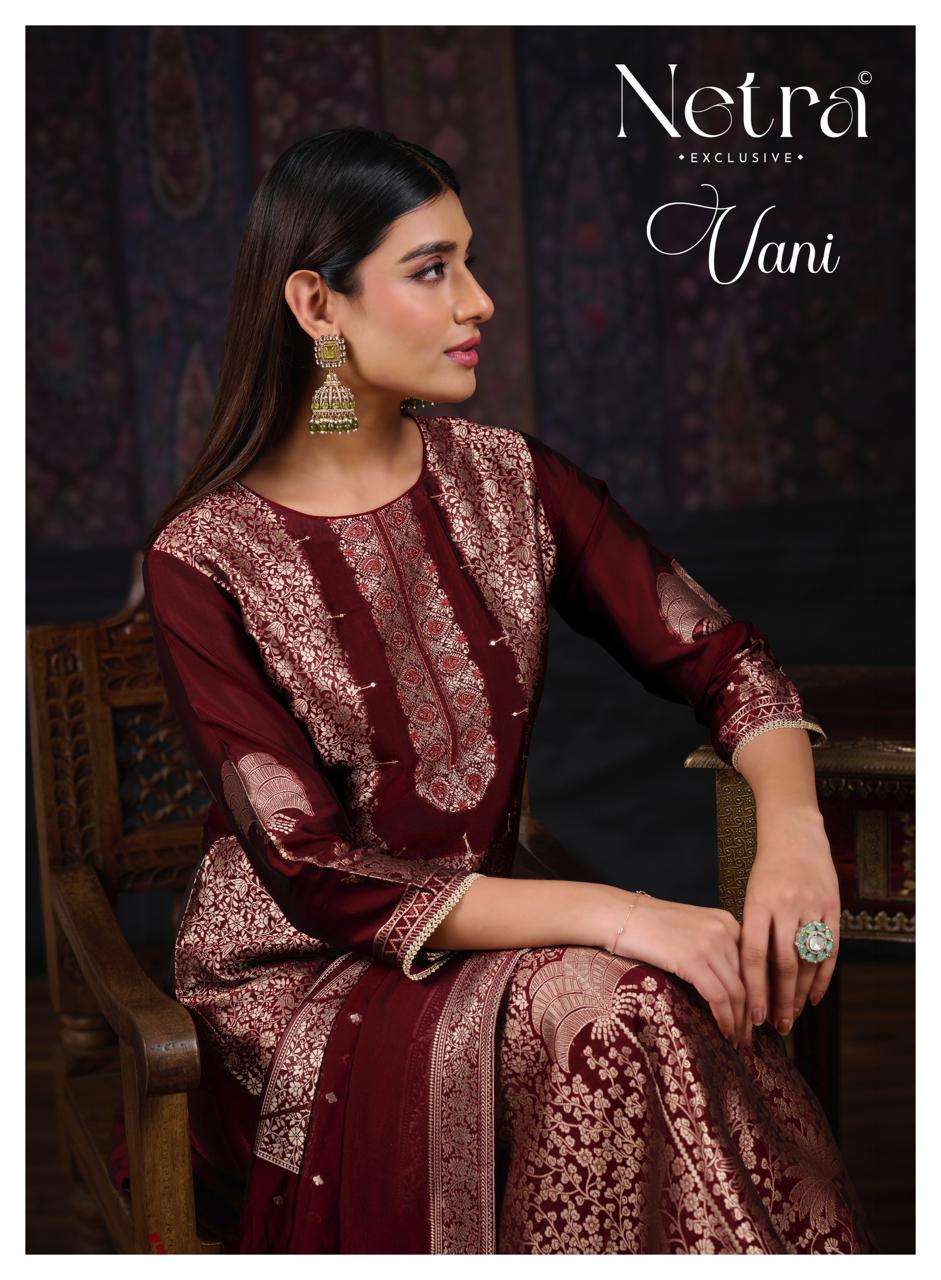Netra Exclusive Vani Viscose Silk Jacquard Suit