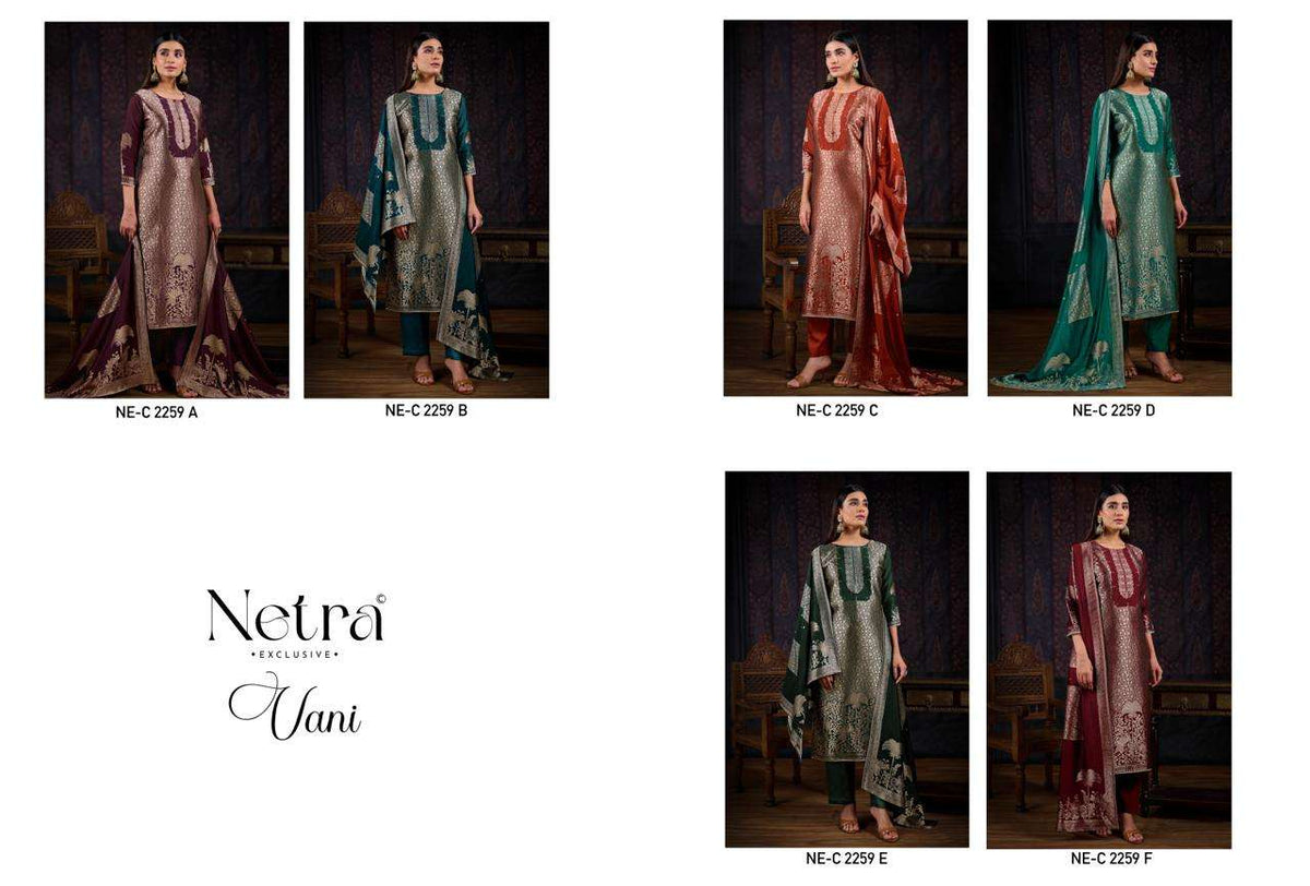 Netra Exclusive Vani Viscose Silk Jacquard Suit