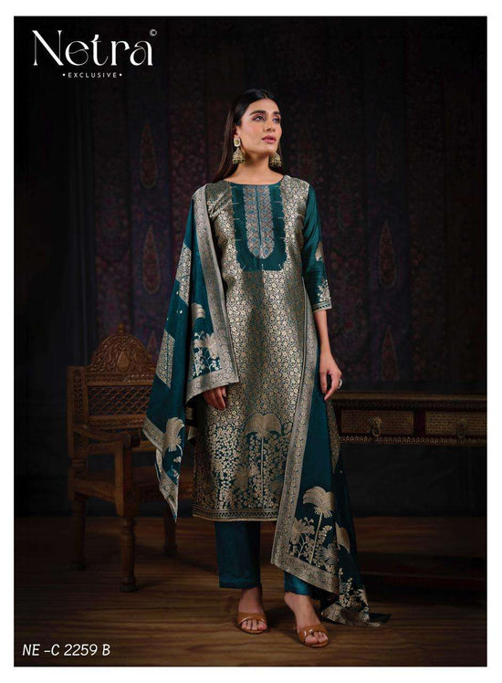 Netra Exclusive Vani Viscose Silk Jacquard Suit