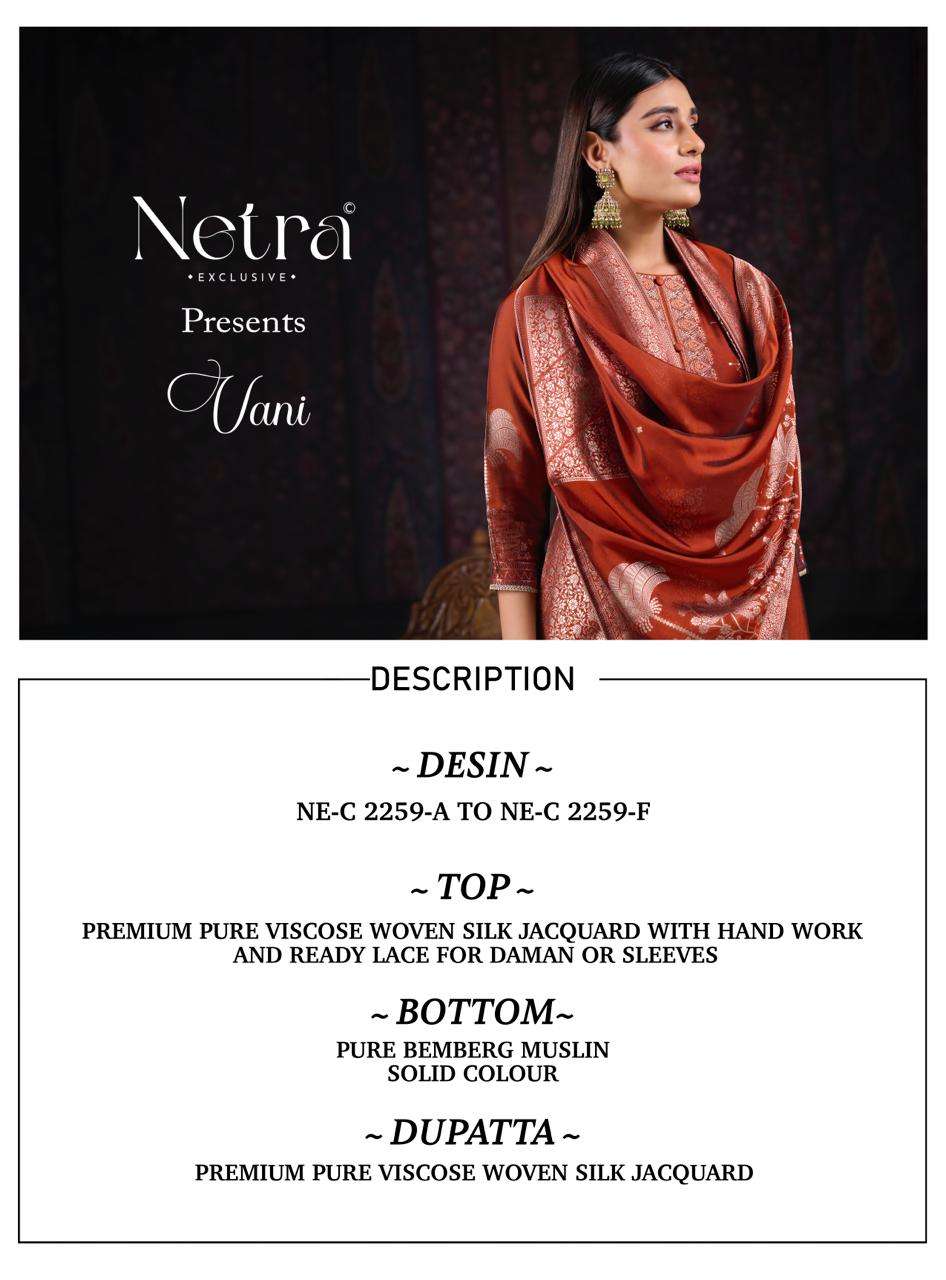 Netra Exclusive Vani Viscose Silk Jacquard Suit