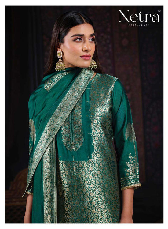 Netra Exclusive Vani Viscose Silk Jacquard Suit