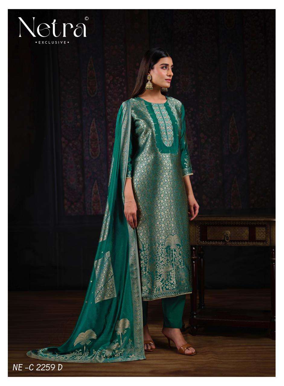 Netra Exclusive Vani Viscose Silk Jacquard Suit