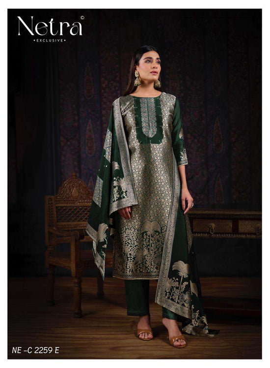 Netra Exclusive Vani Viscose Silk Jacquard Suit