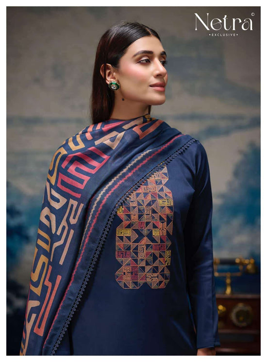 Netra Exclusive Vanya Dress Material Wholesale Catalogue - Amrah Wholesale