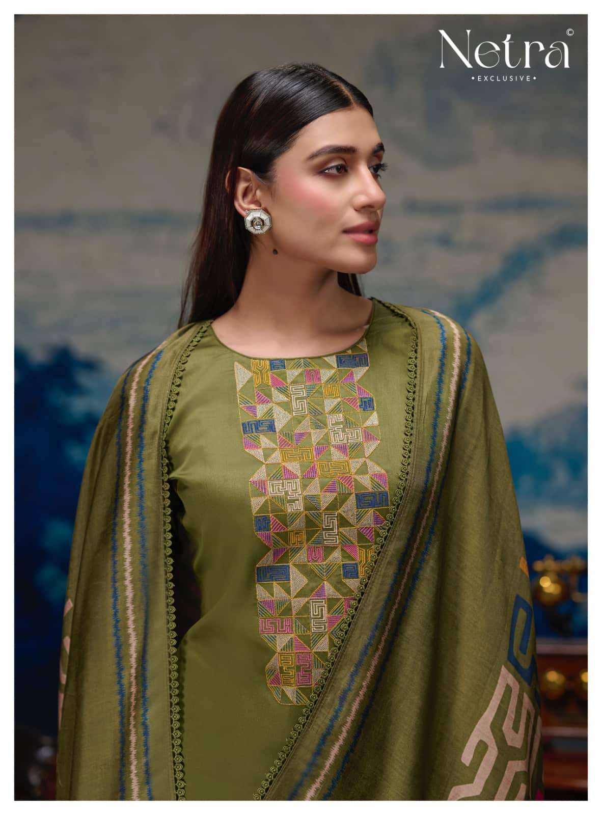 Netra Exclusive Vanya Dress Material Wholesale Catalogue - Amrah Wholesale