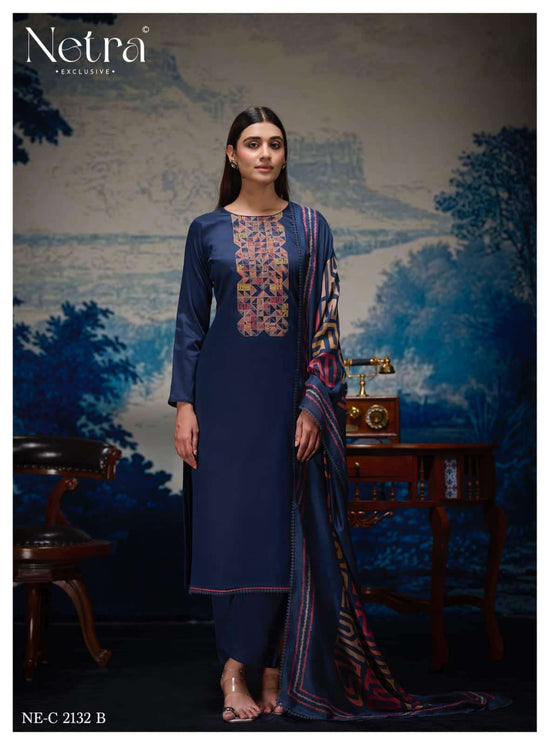 Netra Exclusive Vanya Dress Material Wholesale Catalogue - Amrah Wholesale