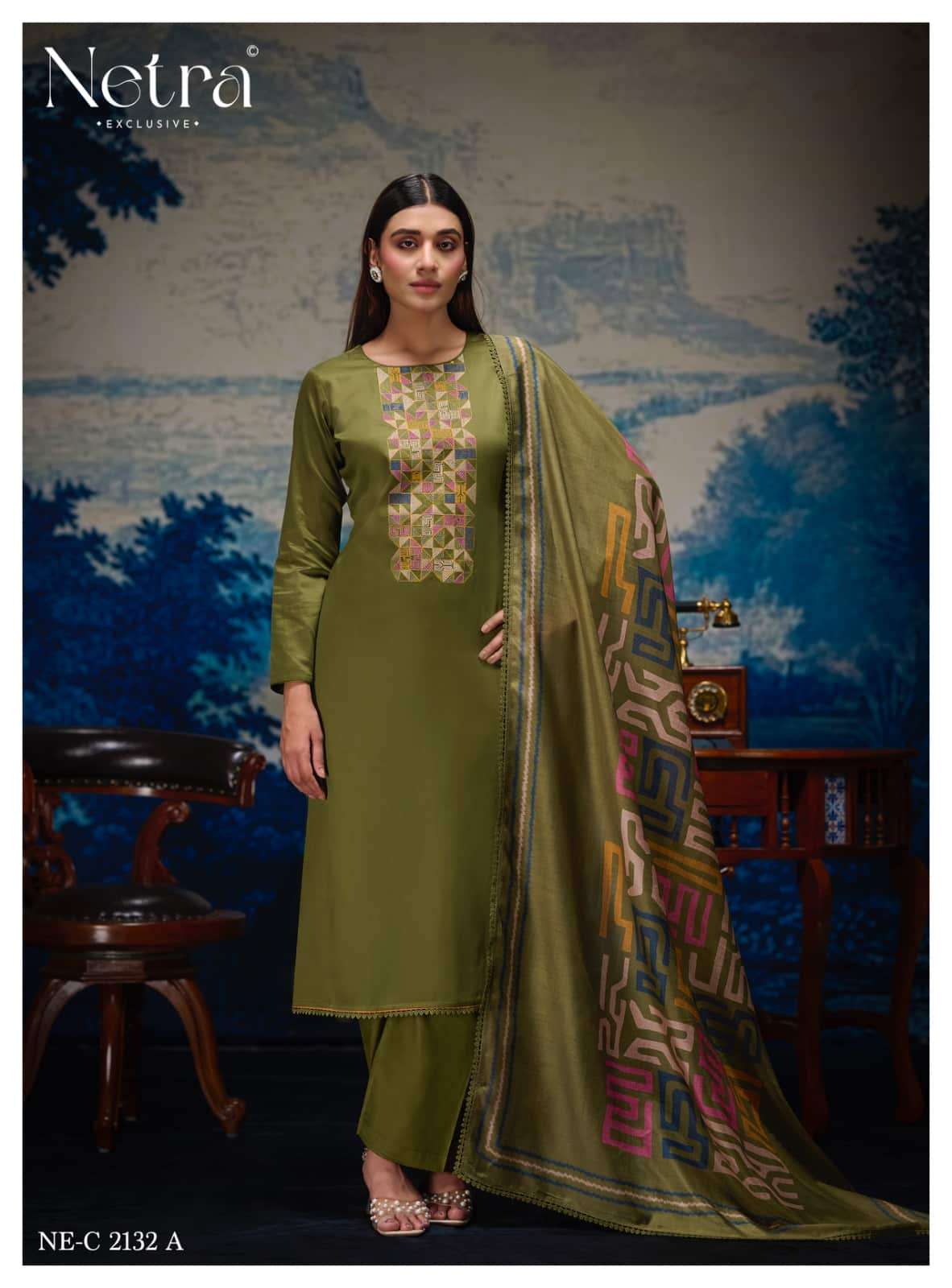 Netra Exclusive Vanya Dress Material Wholesale Catalogue - Amrah Wholesale