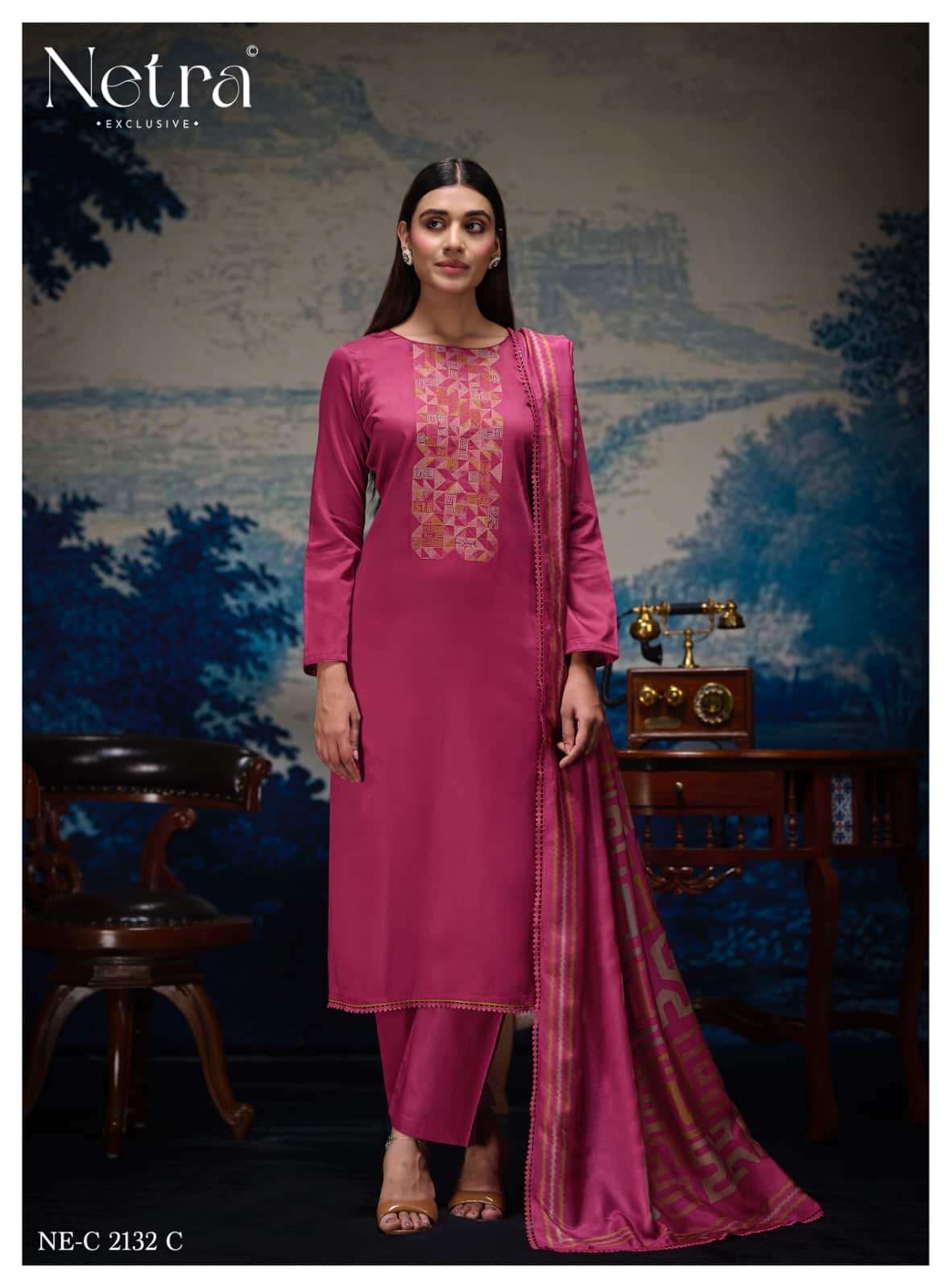 Netra Exclusive Vanya Dress Material Wholesale Catalogue - Amrah Wholesale