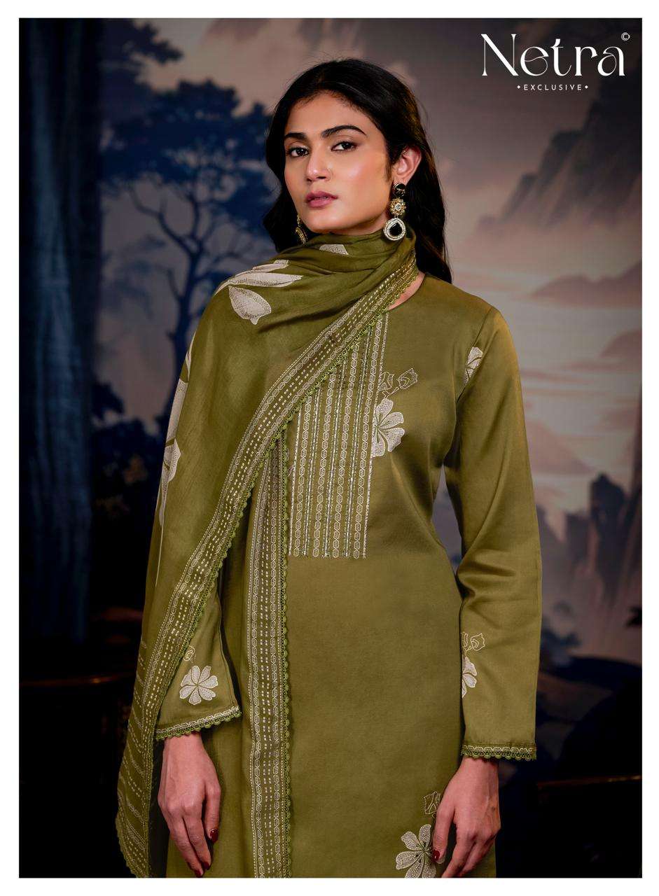Netra Exclusive Vinya Pure Cotton Digital Print Dress Material - Amrah Wholesale