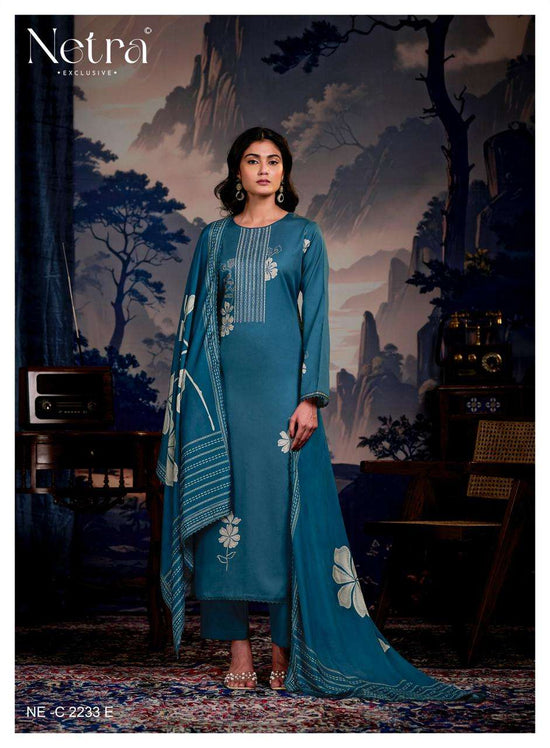 Netra Exclusive Vinya Pure Cotton Digital Print Dress Material - Amrah Wholesale