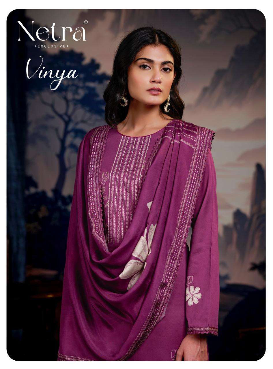 Netra Exclusive Vinya Pure Cotton Digital Print Dress Material - Amrah Wholesale