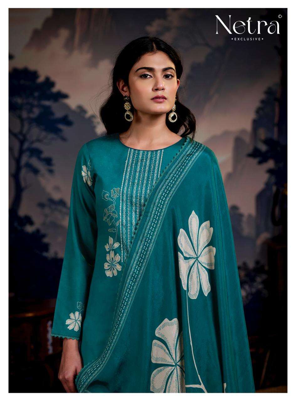 Netra Exclusive Vinya Pure Cotton Digital Print Dress Material - Amrah Wholesale