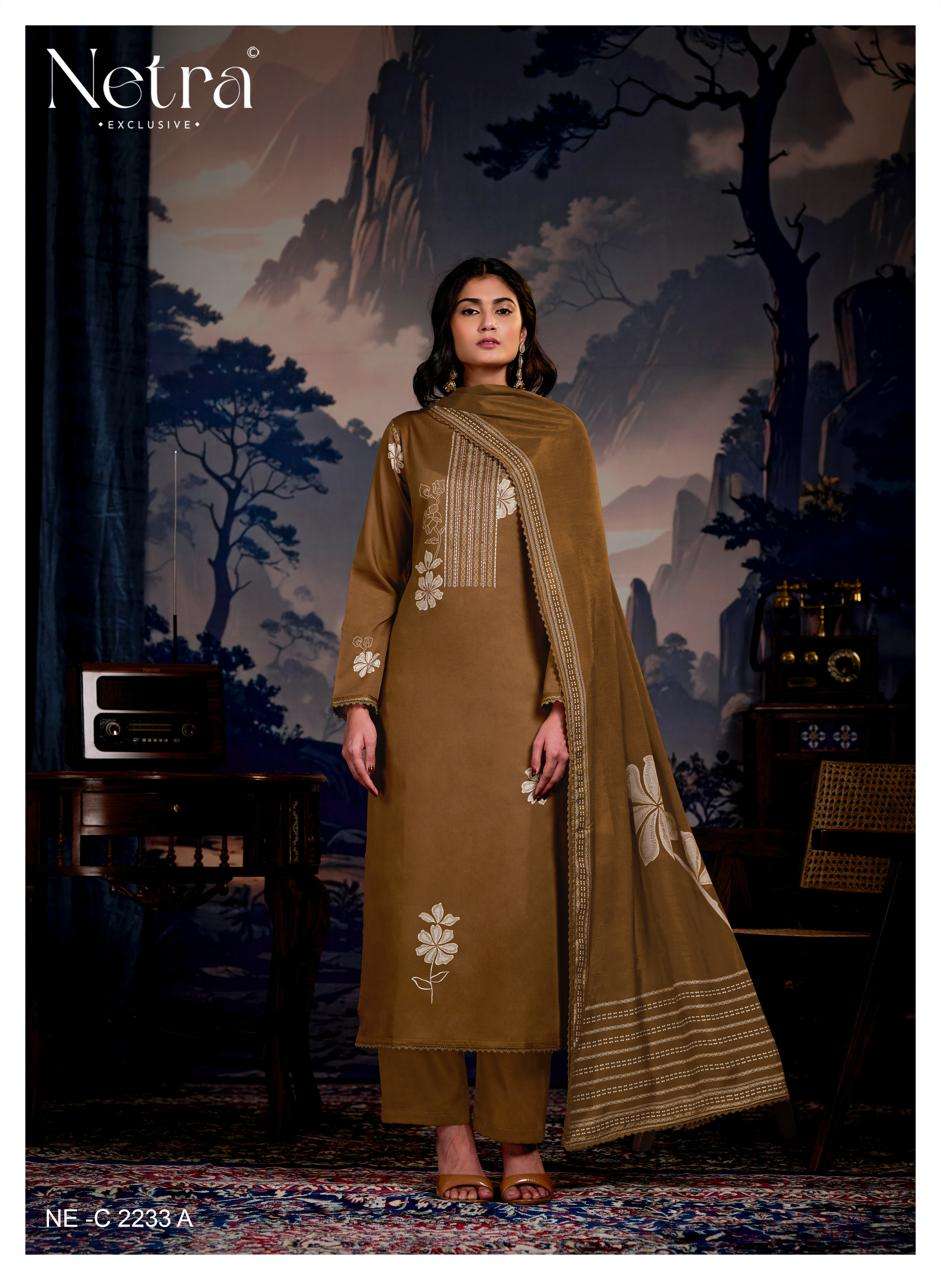 Netra Exclusive Vinya Pure Cotton Digital Print Dress Material - Amrah Wholesale
