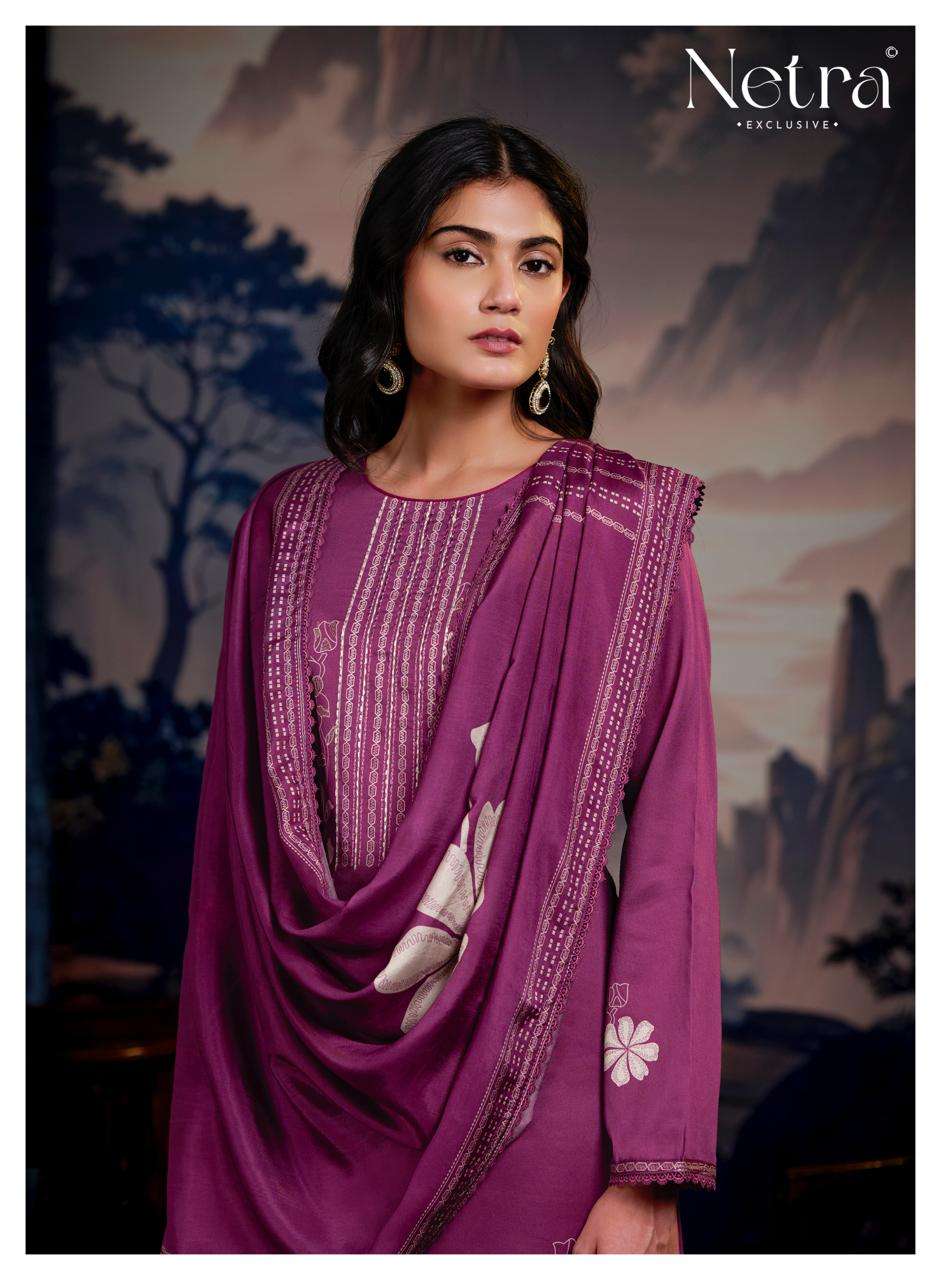 Netra Exclusive Vinya Pure Cotton Digital Print Dress Material - Amrah Wholesale