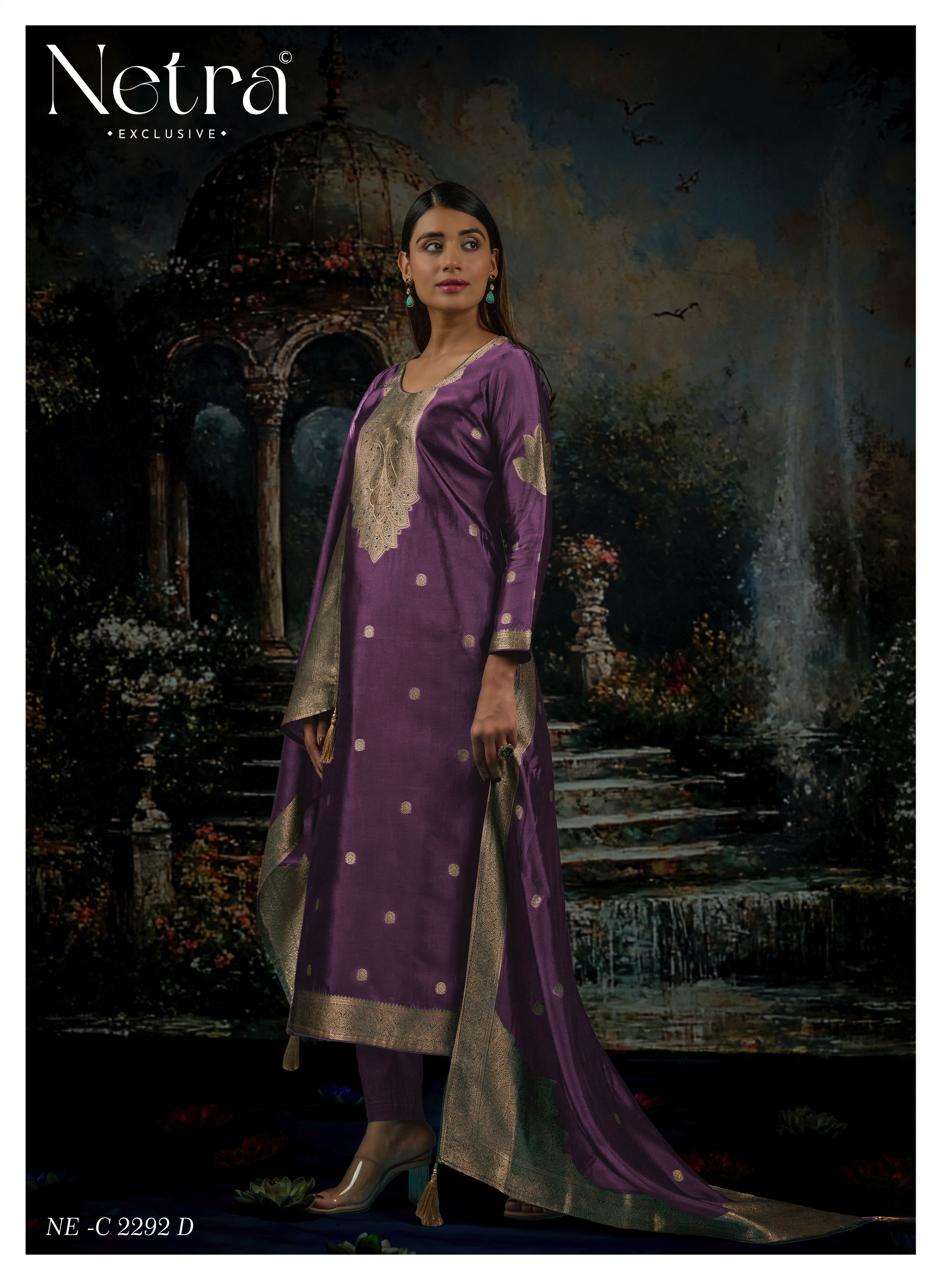 Netra Exclusive Vrisa Vol 8 Viscose Silk Jacquard Unstitched Dress Material