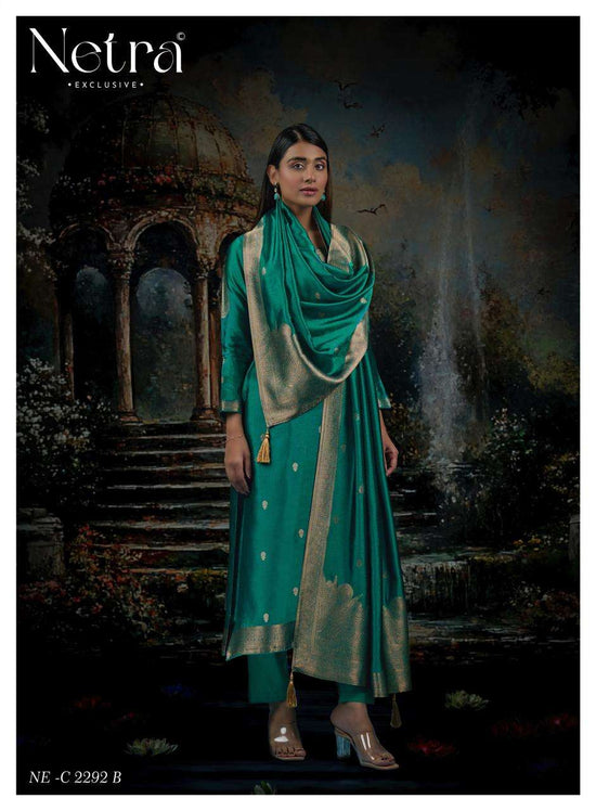 Netra Exclusive Vrisa Vol 8 Viscose Silk Jacquard Unstitched Dress Material
